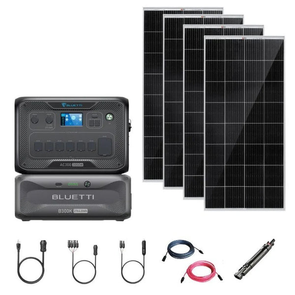 Bluetti AC300 3,072Wh/ 3,000W Solar Kits - Portable Power Station + Choose Your Custom Bundle | Complete Solar Generator Kit