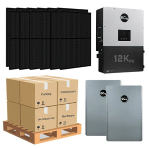 4.92kW Solar + EG4 12kPV + [20.48kWh - 28.6kWh Lithium Battery Options] + 12 x 410W Solar Panels | Includes Schematic | Complete Solar Kit [BPK-PLUS]