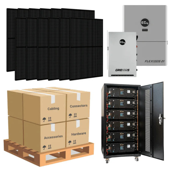 14.4kW Solar + EG4 FlexBOSS21 + GridBOSS MID + [28.6kWh - 30.72kWh Lithium Battery Options] + 36 x 410W Solar Panels | Complete Solar Kit [BPK-PRO]
