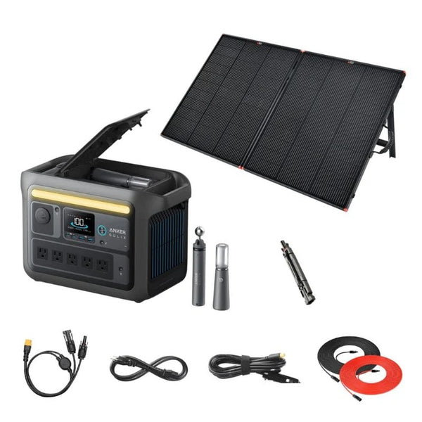 Anker SOLIX C800X 768Wh / 1200W Solar Power Station + Choose Your Custom Bundle | Complete Solar Kit
