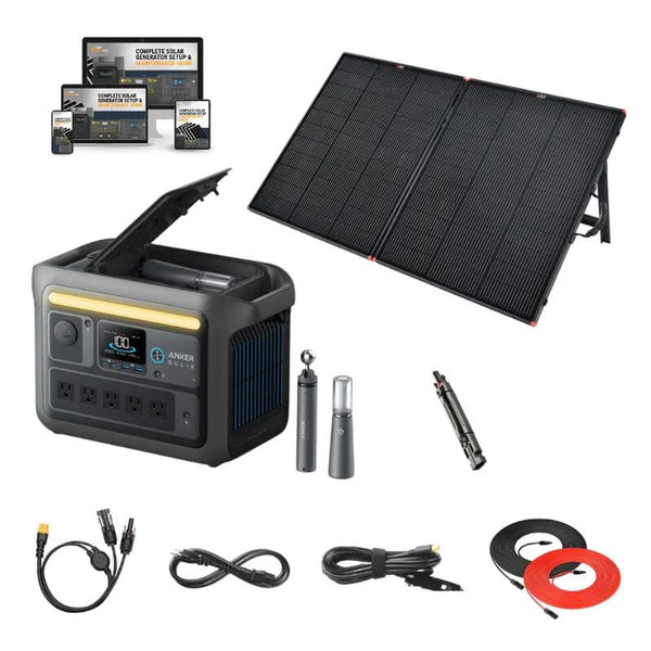 Anker SOLIX C800X 768Wh / 1200W Solar Power Station + Choose Your Custom Bundle | Complete Solar Kit