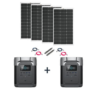 EcoFlow DELTA 1,800W / 1,300Wh Solar Kit / Portable Power Station + Choose Your Custom Bundle | Complete Solar Generator Kit