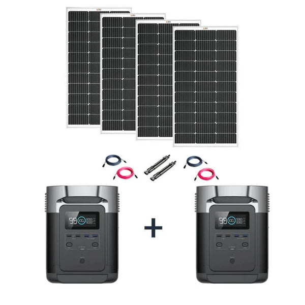 EcoFlow DELTA 1,800W / 1,300Wh Solar Kit / Portable Power Station + Choose Your Custom Bundle | Complete Solar Generator Kit