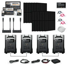 Load image into Gallery viewer, EcoFlow DELTA PRO 120V/240V Solar Kits - 7,200W Portable Power Station Setup + Choose Custom Bundle Option | Complete Solar Kit | 5-Year Warranty