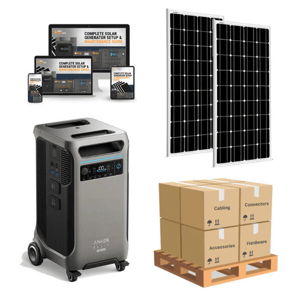 Anker F3800 [PLUS] - 3,840Wh / 6,000W Portable Power Station | 120V/240V Output | 3,200W Solar Input | Choose Your Bundle Option | 5-Year Warranty
