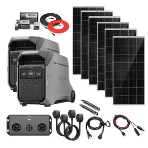 EcoFlow DELTA PRO 3 [DUAL Kits] - 8,192Wh / 8,000W Portable Power Station Kits | Choose Custom Bundle Option | Complete Solar Kit | 5-Year Warranty