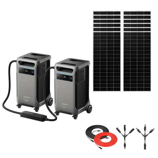 Anker F3800 [PLUS] Dual Kits - 7,680Wh / 6,000W | 120V/240V Output | 6,400W Solar Input | Choose Your Bundle Option | 5-Year Warranty