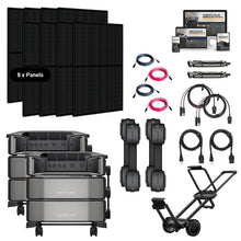 Load image into Gallery viewer, Dual EcoFlow DELTA PRO [ULTRA] Solar Kits - 7.2kw-14.4kw Output + 24kWh-60kWh Lithium Battery Bank | Choose Custom Bundle | 5-Year Warranty