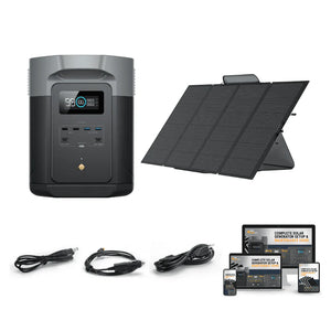 EcoFlow DELTA 2 [MAX] - 2,400W / 2,048Wh Portable Power Station + Choose Your Custom Bundle | Complete Solar Kit | 2023 DELTA 2 MAX Model