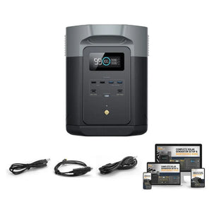 EcoFlow DELTA 2 [MAX] - 2,400W / 2,048Wh Portable Power Station + Choose Your Custom Bundle | Complete Solar Kit | 2023 DELTA 2 MAX Model