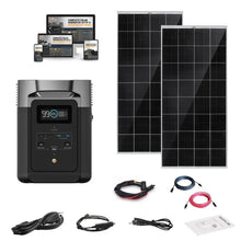 Load image into Gallery viewer, EcoFlow DELTA [2] Solar Kits - 1,800W / 1,024wH Portable Solar Power Station + Choose Your Custom Bundle | Complete Solar Generator Kit | 2023 Model