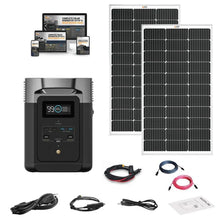 Load image into Gallery viewer, EcoFlow DELTA [2] Solar Kits - 1,800W / 1,024wH Portable Solar Power Station + Choose Your Custom Bundle | Complete Solar Generator Kit | 2023 Model