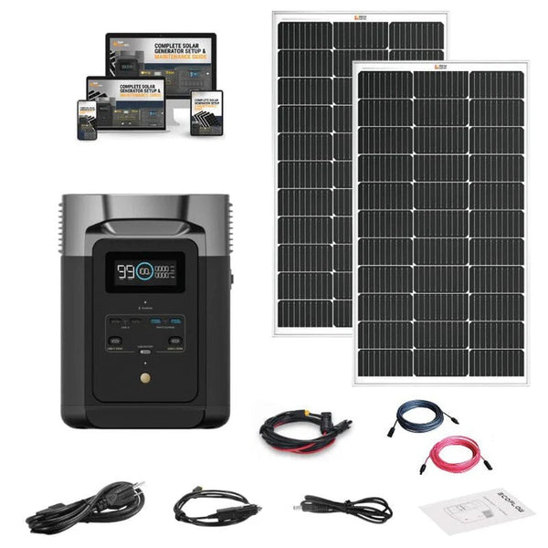 EcoFlow DELTA [2] Solar Kits - 1,800W / 1,024wH Portable Solar Power Station + Choose Your Custom Bundle | Complete Solar Generator Kit | 2023 Model