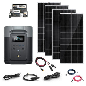 EcoFlow DELTA 2 [MAX] - 2,400W / 2,048Wh Portable Power Station + Choose Your Custom Bundle | Complete Solar Kit | 2023 DELTA 2 MAX Model