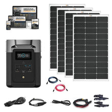Load image into Gallery viewer, EcoFlow DELTA [2] Solar Kits - 1,800W / 1,024wH Portable Solar Power Station + Choose Your Custom Bundle | Complete Solar Generator Kit | 2023 Model