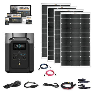 EcoFlow DELTA [2] Solar Kits - 1,800W / 1,024wH Portable Solar Power Station + Choose Your Custom Bundle | Complete Solar Generator Kit | 2023 Model