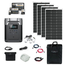 Load image into Gallery viewer, EcoFlow DELTA 1,800W / 1,300Wh Solar Kit / Portable Power Station + Choose Your Custom Bundle | Complete Solar Generator Kit