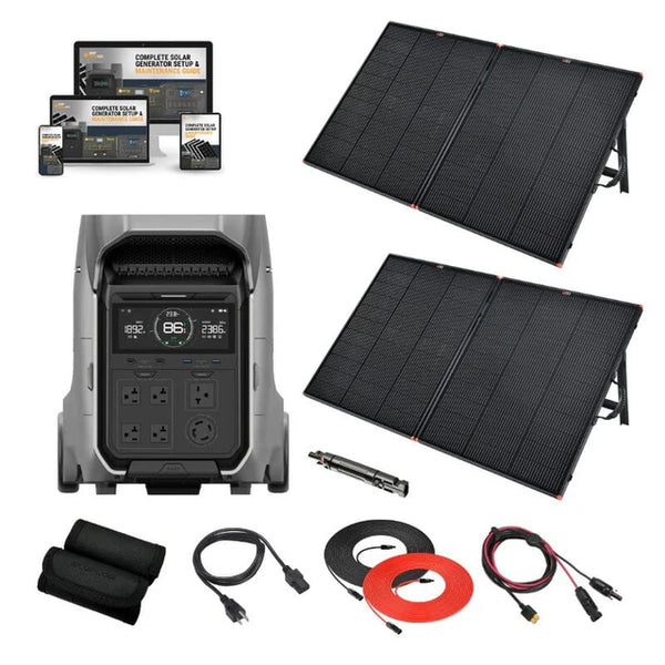 EcoFlow DELTA PRO 3 - 4,096Wh / 4,000W Portable Power Station + Choose Custom Solar Panel Bundle Option | 5-Year Warranty | Complete Solar Kit