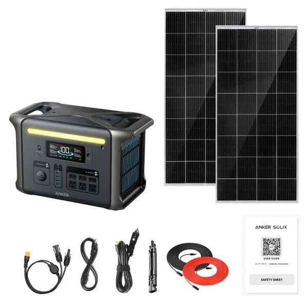 Anker SOLIX F1500 1536Wh / 1800W Portable Power Station + Choose Your Custom Bundle | Complete Solar Kit