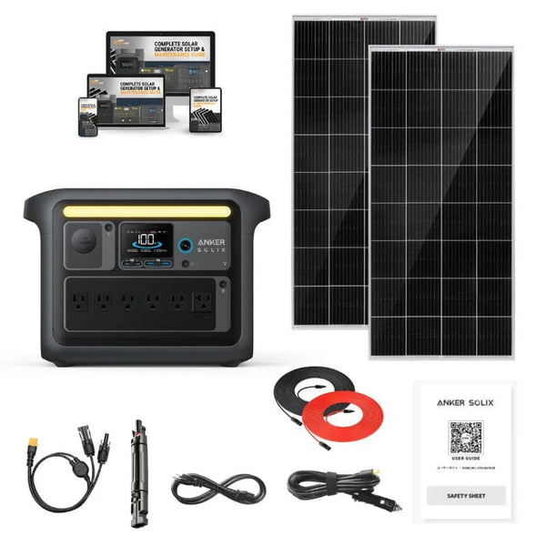 Anker SOLIX C1000X 1056Wh / 1800W Portable Power Station + Choose Your Custom Bundle | Complete Solar Kit