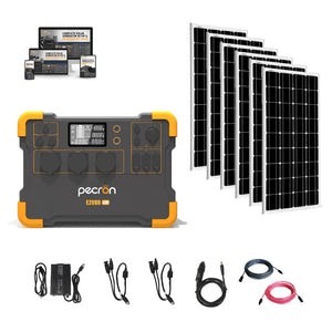 Pecron E2000LFP [Expandable] 2000W / 1,920Wh Portable Power Station + Choose Your Custom Bundle | 5 Year Warranty | Complete Solar Generator Kit | Up to 8064Wh Capacity