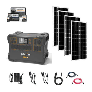 Pecron E2000LFP [Expandable] 2000W / 1,920Wh Portable Power Station + Choose Your Custom Bundle | 5 Year Warranty | Complete Solar Generator Kit | Up to 8064Wh Capacity