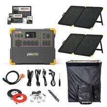 Load image into Gallery viewer, Pecron E3600 LFP 3,600W / 3,072Wh Portable Power Station + Choose Custom Solar Panel Bundle Option | 5-Year Warranty | Complete Solar Kit