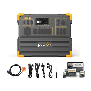 Pecron E3600 LFP 3,600W / 3,072Wh Portable Power Station + Choose Custom Solar Panel Bundle Option | 5-Year Warranty | Complete Solar Kit