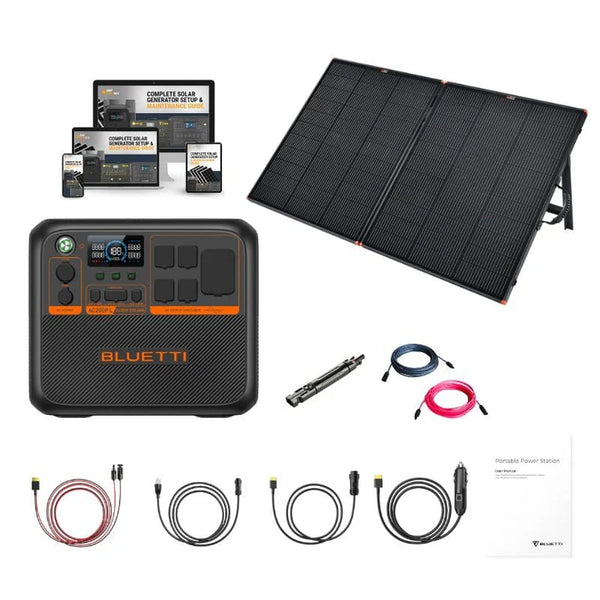 Bluetti AC200PL 2,400W / 2,304Wh Portable Power Station + Choose Your Custom Your Custom Bundle | Complete Solar Generator Kit
