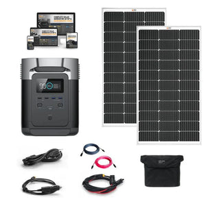 EcoFlow DELTA 1,800W / 1,300Wh Solar Kit / Portable Power Station + Choose Your Custom Bundle | Complete Solar Generator Kit