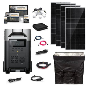EcoFlow DELTA PRO 120V Solar Kits - 3,600Wh / 3,600W Portable Power Station + Choose Your Custom Bundle Option | Complete Solar Kit | 5-Year Warranty