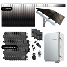 Load image into Gallery viewer, Complete Grid-Tie Solar Kit - 9.48kW ~ 9.6kW Solar w/ Microinverters | 24 x Solar Panels [MIK-MAX]