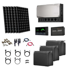 Load image into Gallery viewer, EcoFlow Power Kits - 3,600W 120V Output + [2kWh - 15kWh Lithium Battery Bank] + 400W - 2200W of Solar | Modular &amp; Expandable + Choose Custom Bundle Option | Complete Solar Kit | 5-Year Warranty
