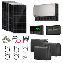 Load image into Gallery viewer, EcoFlow Power Kits - 3,600W 120V Output + [2kWh - 15kWh Lithium Battery Bank] + 400W - 2200W of Solar | Modular &amp; Expandable + Choose Custom Bundle Option | Complete Solar Kit | 5-Year Warranty