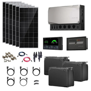 EcoFlow Power Kits - 3,600W 120V Output + [2kWh - 15kWh Lithium Battery Bank] + 400W - 2200W of Solar | Modular & Expandable + Choose Custom Bundle Option | Complete Solar Kit | 5-Year Warranty