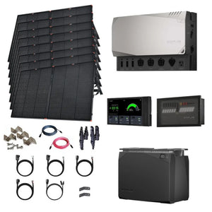EcoFlow Power Kits - 3,600W 120V Output + [2kWh - 15kWh Lithium Battery Bank] + 400W - 2200W of Solar | Modular & Expandable + Choose Custom Bundle Option | Complete Solar Kit | 5-Year Warranty