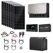 Load image into Gallery viewer, EcoFlow Power Kits - 3,600W 120V Output + [2kWh - 15kWh Lithium Battery Bank] + 400W - 2200W of Solar | Modular &amp; Expandable + Choose Custom Bundle Option | Complete Solar Kit | 5-Year Warranty