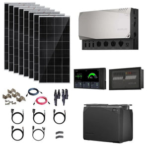 EcoFlow Power Kits - 3,600W 120V Output + [2kWh - 15kWh Lithium Battery Bank] + 400W - 2200W of Solar | Modular & Expandable + Choose Custom Bundle Option | Complete Solar Kit | 5-Year Warranty