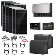 Load image into Gallery viewer, EcoFlow Power Kits - 3,600W 120V Output + [2kWh - 15kWh Lithium Battery Bank] + 400W - 2200W of Solar | Modular &amp; Expandable + Choose Custom Bundle Option | Complete Solar Kit | 5-Year Warranty