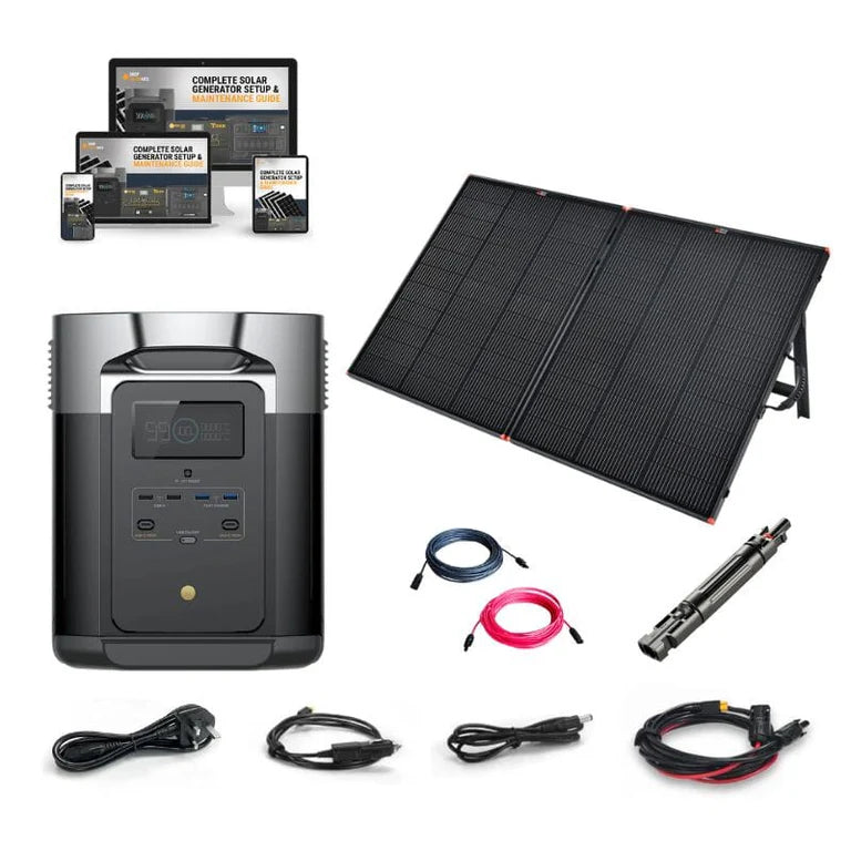 EcoFlow DELTA [MAX] Solar Kits - 2,400W / 2,016Wh Portable Power Station + Choose Your Custom Bundle | Complete Solar Generator Kit