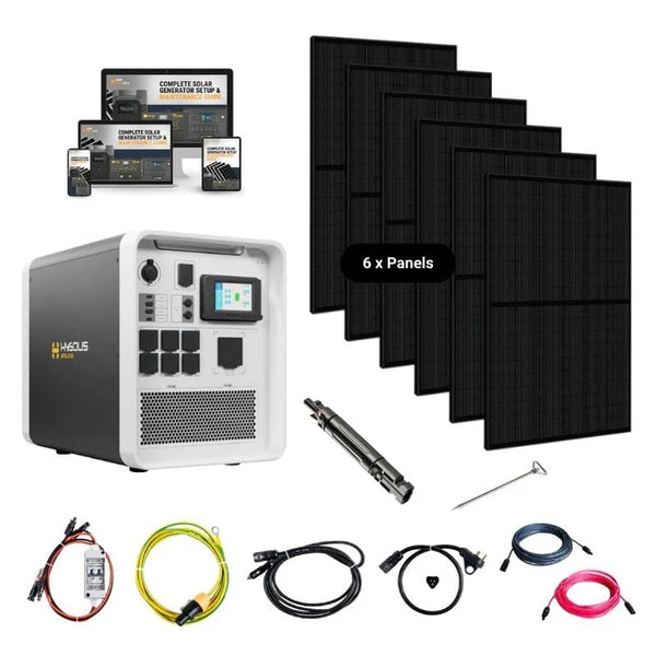 Hysolis [Apollo 5K] 120V Solar Kits - 5,376Wh / 3,000W Solar Power Station + Choose Your Custom Bundle | Complete Solar Kit