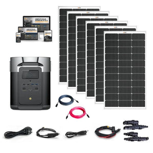 EcoFlow DELTA [MAX] Solar Kits - 2,400W / 2,016Wh Portable Power Station + Choose Your Custom Bundle | Complete Solar Generator Kit