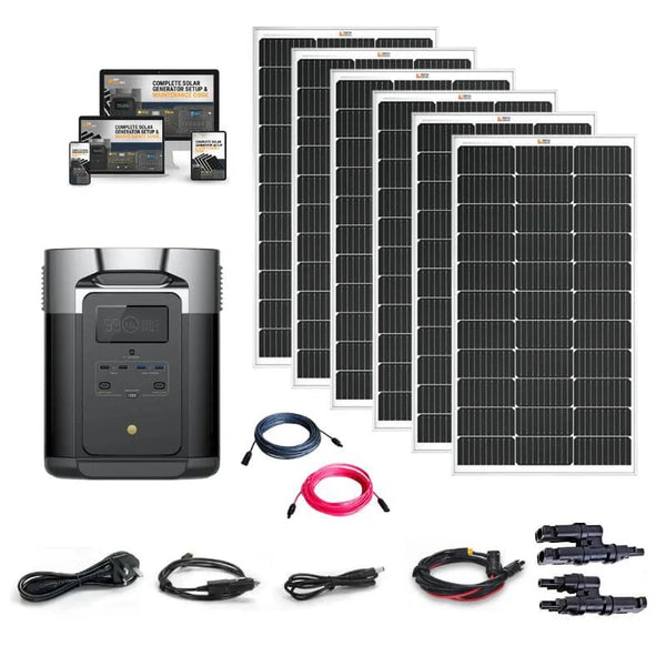EcoFlow DELTA [MAX] Solar Kits - 2,400W / 2,016Wh Portable Power Station + Choose Your Custom Bundle | Complete Solar Generator Kit