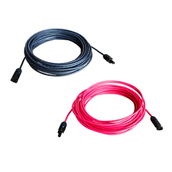 8 Gauge (AWG) - 1 x Pair Black + Red | Solar Panel Extension Cables | 1 of Each Color | Choose Feet/Length (New)