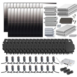 Complete Grid-Tie Solar Kit - 9.48kW ~ 9.6kW Solar w/ Microinverters | 24 x Solar Panels [MIK-MAX]