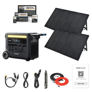 Anker Solix F2600 - 2,560Wh / 2,400W Portable Power Station + Choose Your Custom Bundle | Complete Solar Kit