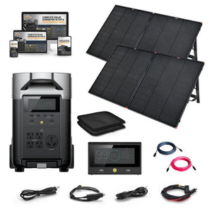 EcoFlow DELTA PRO 120V Solar Kits - 3,600Wh / 3,600W Portable Power Station + Choose Your Custom Bundle Option | Complete Solar Kit | 5-Year Warranty