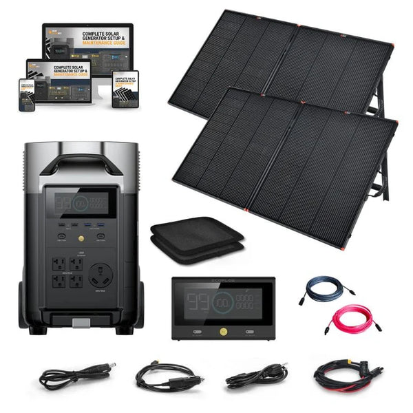 EcoFlow DELTA PRO 120V Solar Kits - 3,600Wh / 3,600W Portable Power Station + Choose Your Custom Bundle Option | Complete Solar Kit | 5-Year Warranty