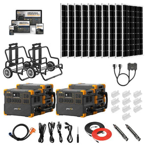 Pecron E3600 LFP 120V/240V Solar Kits - 7,200W Portable Power Station Setup + Choose Custom Solar Panel Bundle Option | 5-Year Warranty | Complete Solar Kit