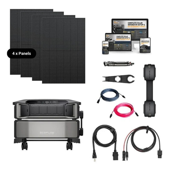 EcoFlow DELTA PRO [ULTRA] Solar Kits - 7,200W Output / 6kWh-30kWh Lithium Battery | 400W-2,400W Solar Panels| 5-Year Warranty | Choose Your Bundle